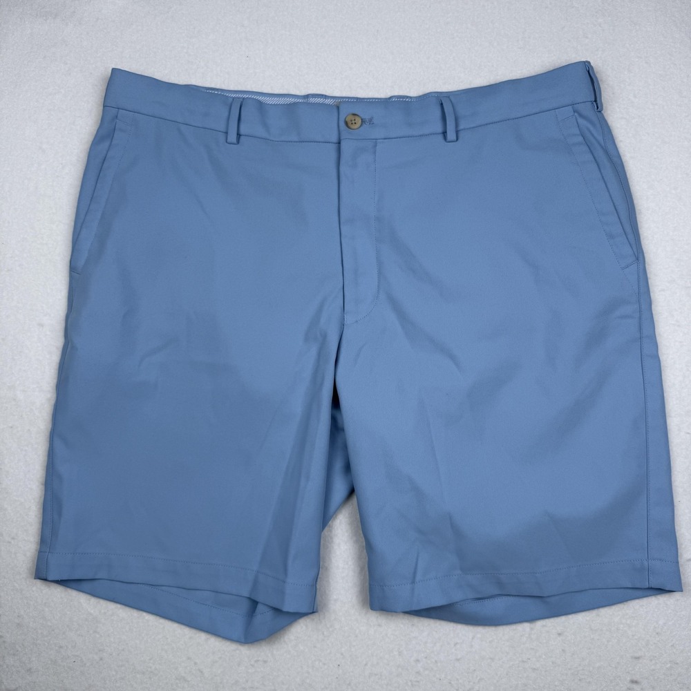 Peter Millar Shorts Mens 38 Blue Golf Performance Microfiber Stretch 9 Inseam